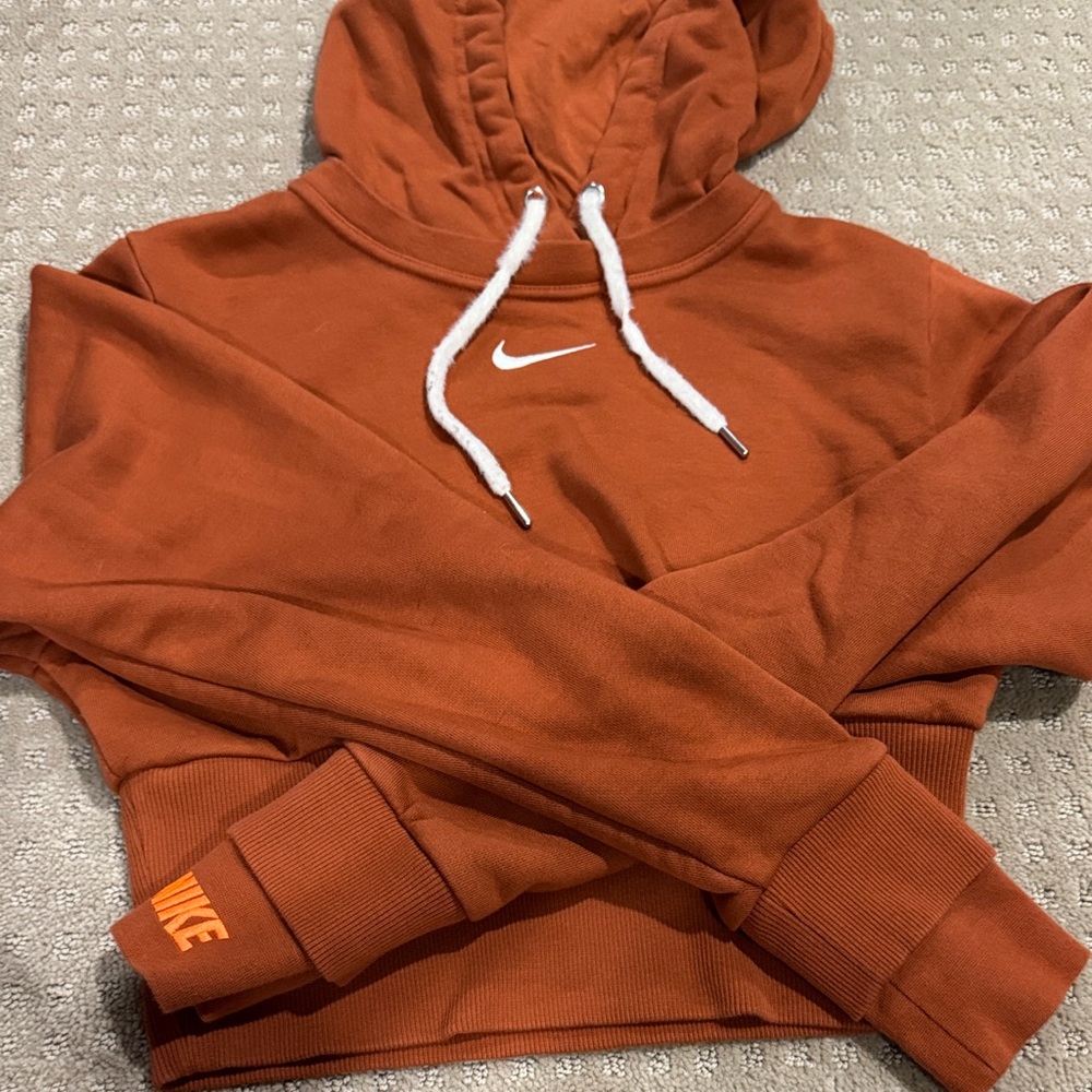 Nike Burnt Orange Hoodie with White Accents